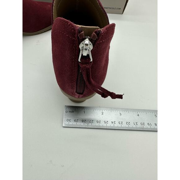 Kenneth Cole Reaction, Women's Sideway Suede Stacked Block Heel Ankle Boots Sz 6 - Picture 6 of 10